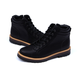 [GIRLS GOOB] Denver Men's Side Zipper Lace-Up Boots Casual Boots Wide and Round Foot Ball Foot Walker - Made in Korea